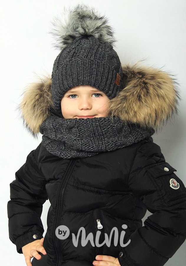 SUPER TERMO kulich + maxi nákrčník dark grey