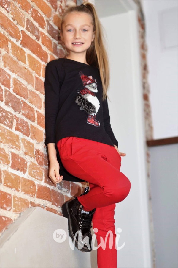 Červené dívčí baggy pants