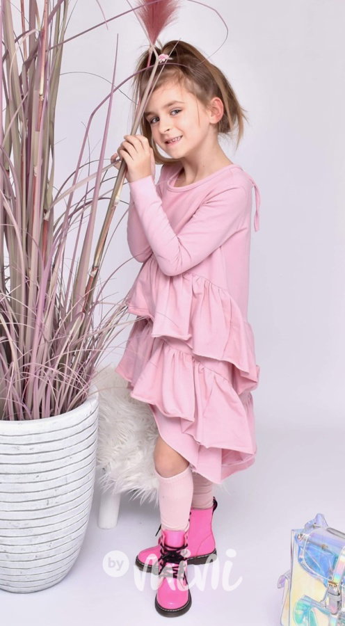 Maxi volánkové PINK šaty