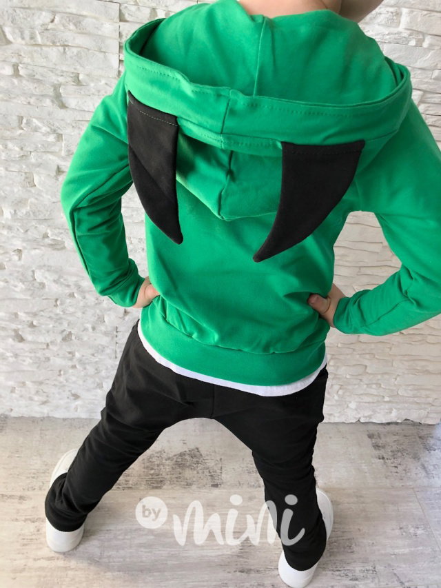 Zelená chlapecká tepláková souprava baggy