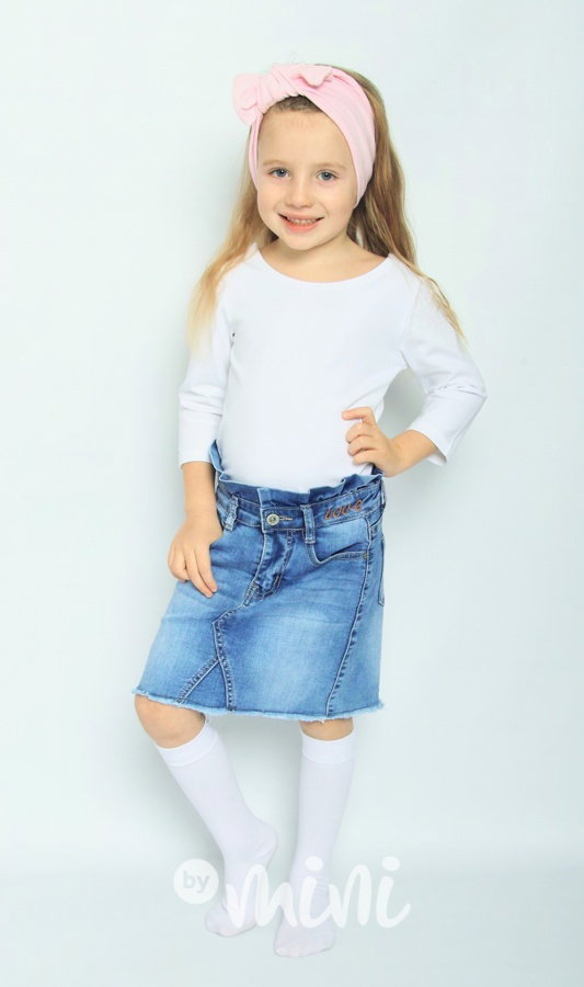 Jeans sukně se zvýšeným pasem