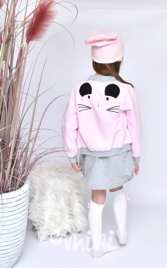 Myška růžová dívčí mikina pink
