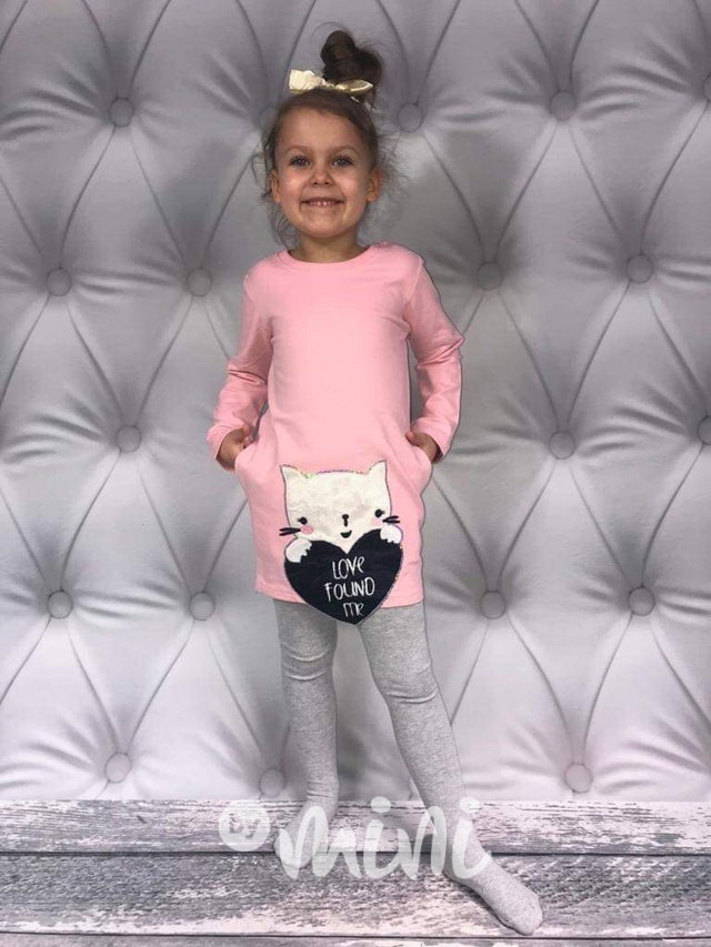 Pink tunika koťátko