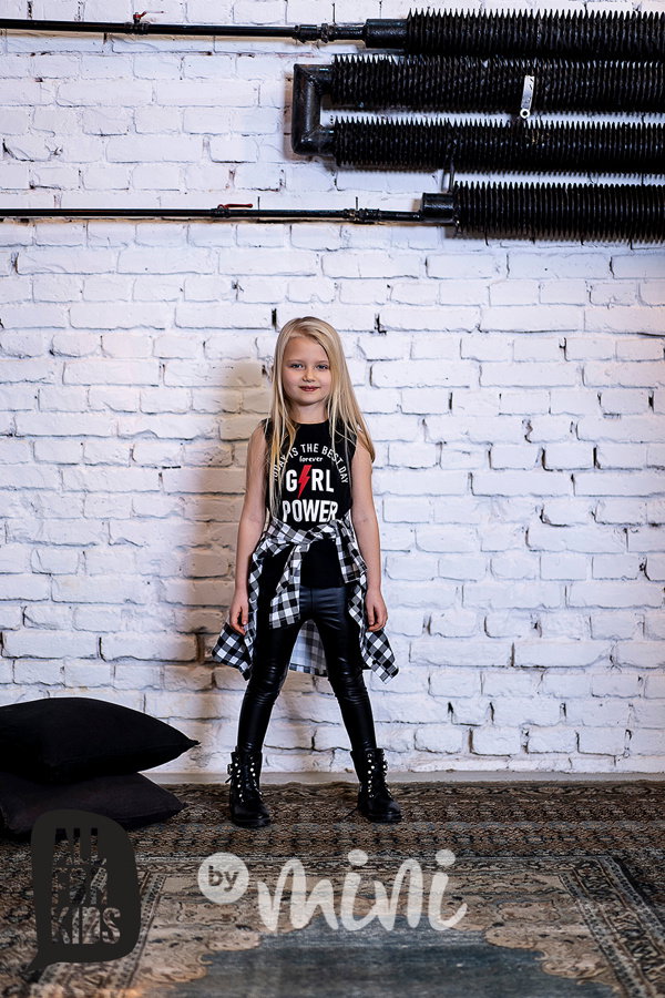 Karo dívčí košile bílá