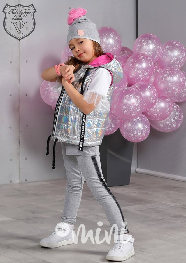 Stříbrná designová vestička