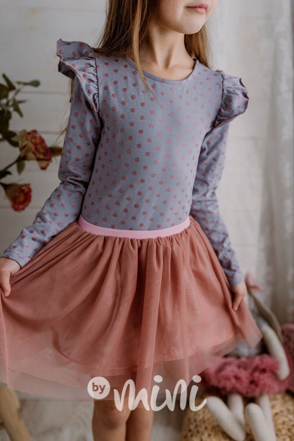 Boho puntíkaté body fialkové