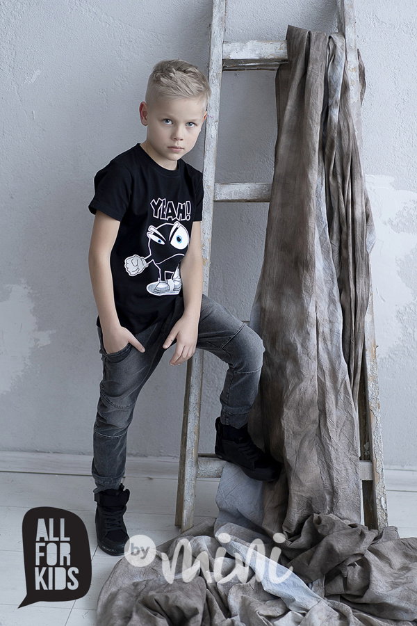 Grafitové jeans baggy