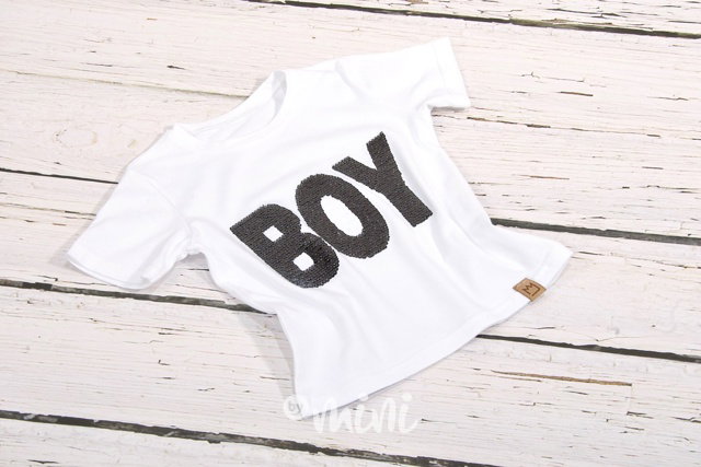 BOY flitr triko bílé
