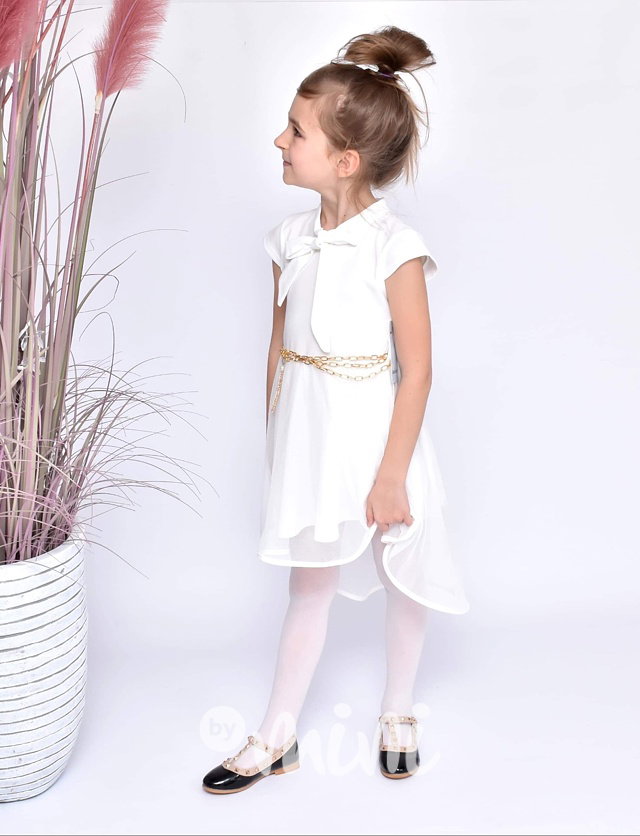 White dress dětské šaty s řetízkem
