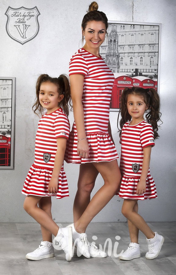 Pruhované red/white šaty