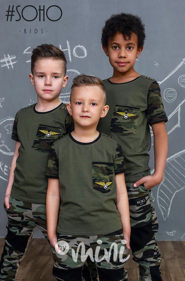 Chlapecké army triko s krátkým rukávem 