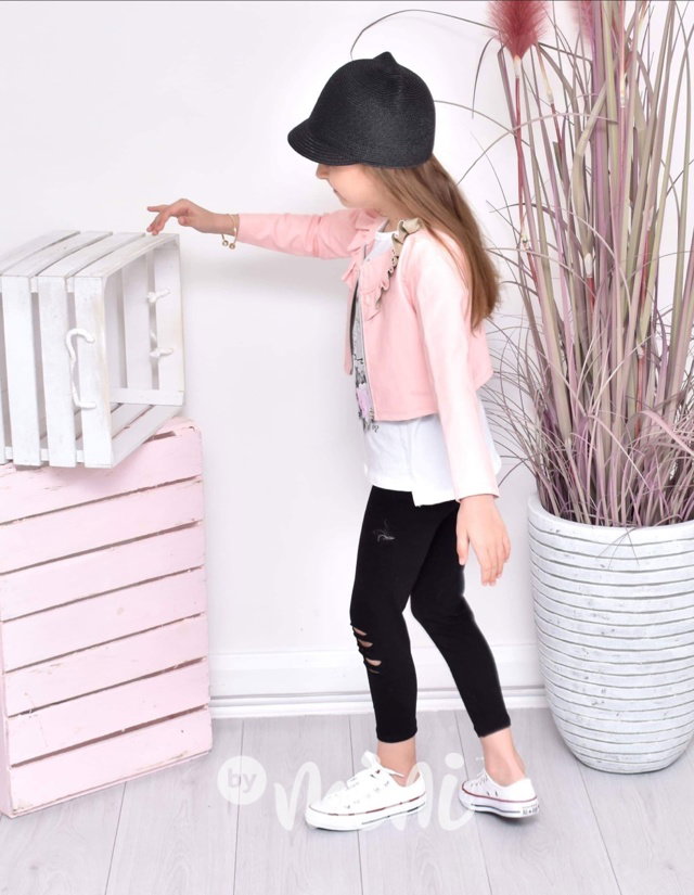 Jarní ripped set s bundičkou pink
