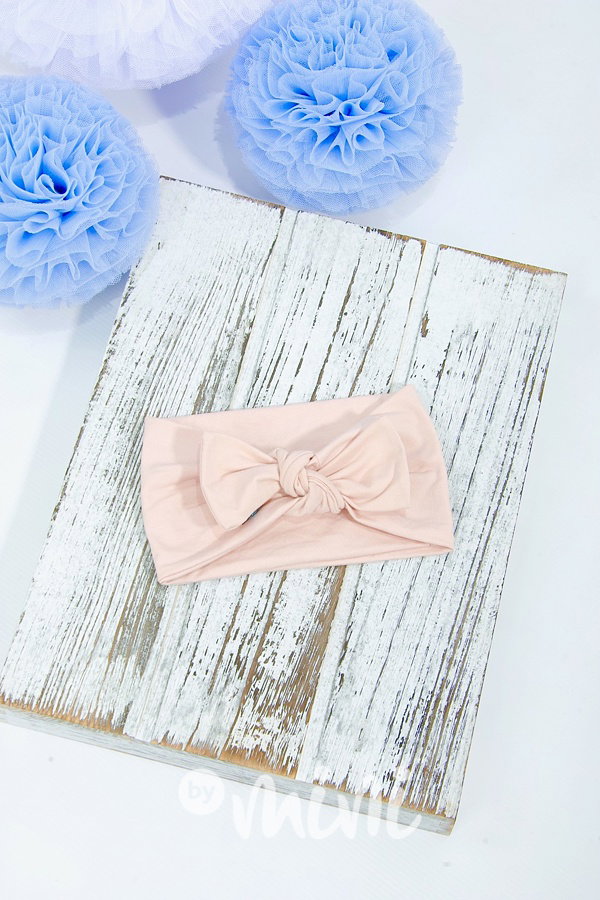 Old pink maxi stretch čelenka s mašličkou