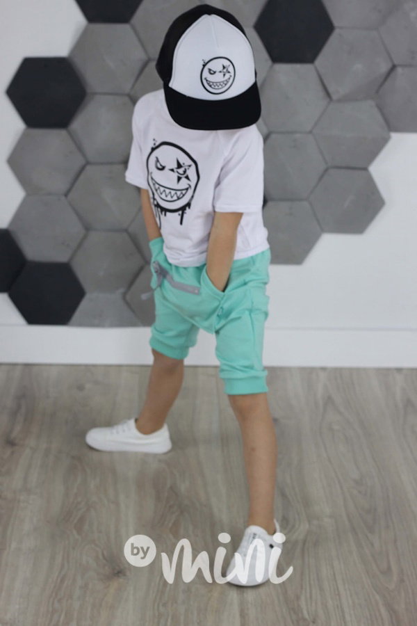 Mint baggy shorts zip