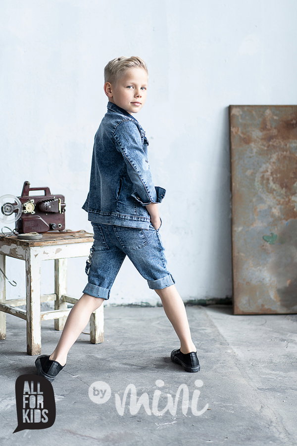 Jeans kraťasy s laclem