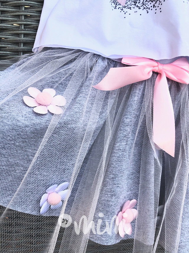 *Luxury* Puppy & Flowers tutu set - tylová sukně