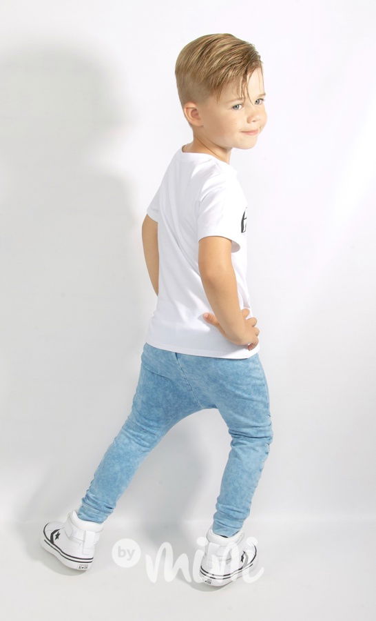 *Despacito* biker tepláky jeans blue