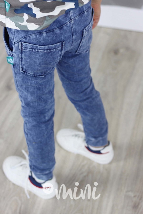 Jeans tepláčky s prošitím