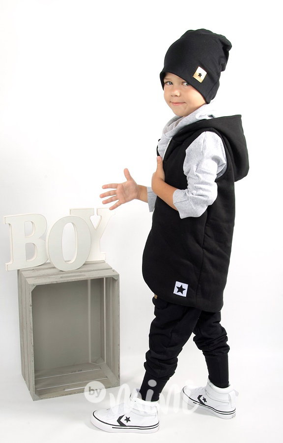 Fashion baggy STAR s dlouhým nápletem černé