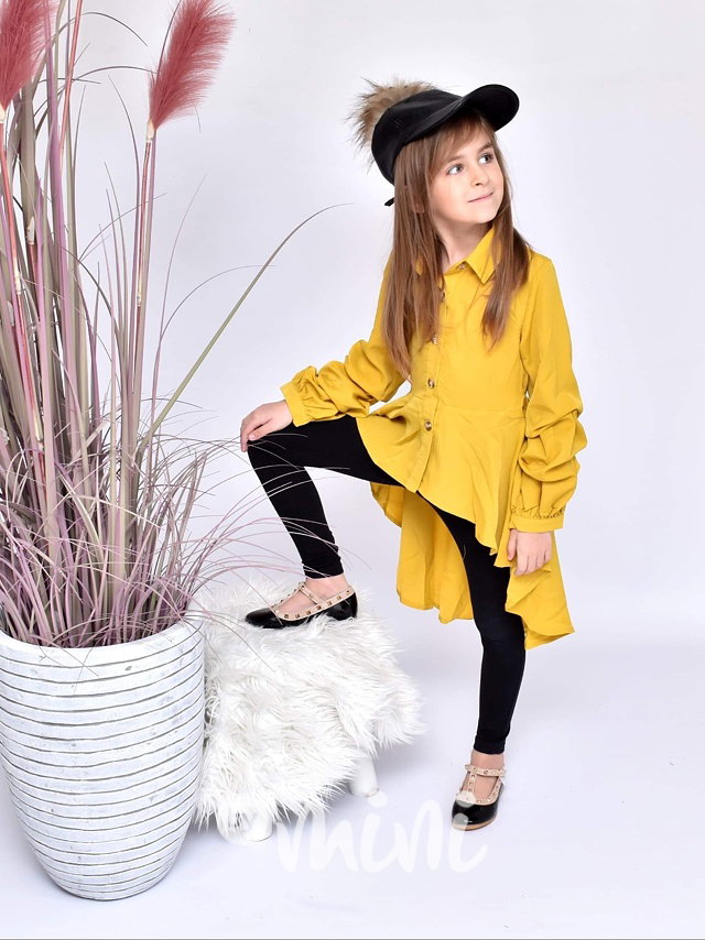 Mustard long košile