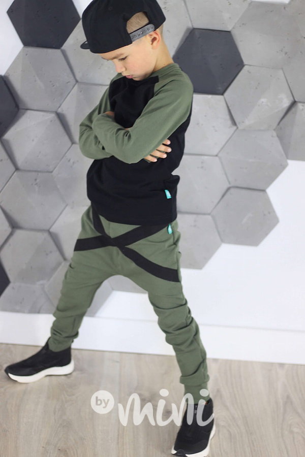 eXtra baggy tepláčky khaki