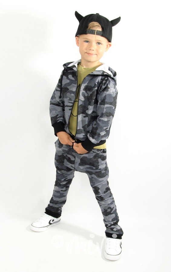 Grey army mikina s kapucí
