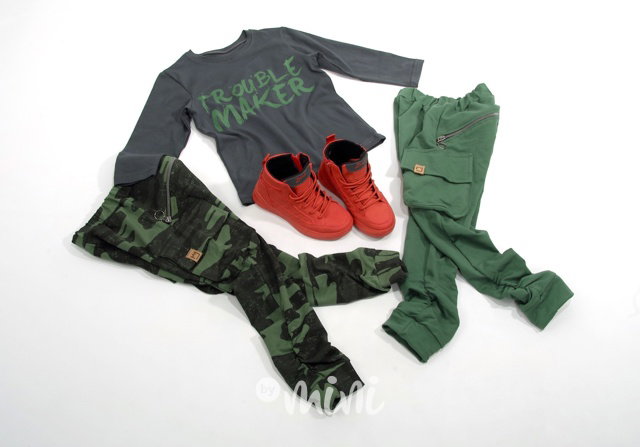 Trouble maker triko grey/khaki