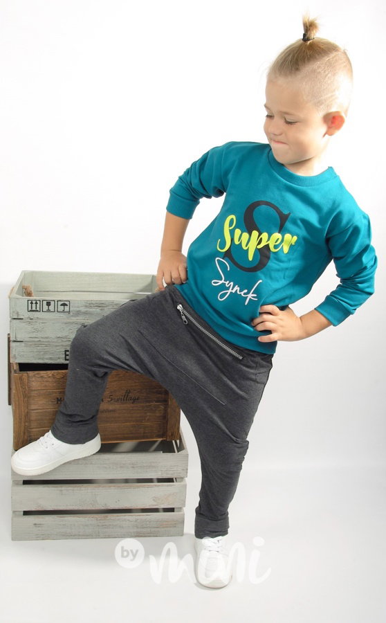 Super synek petrol - mikina + baggy
