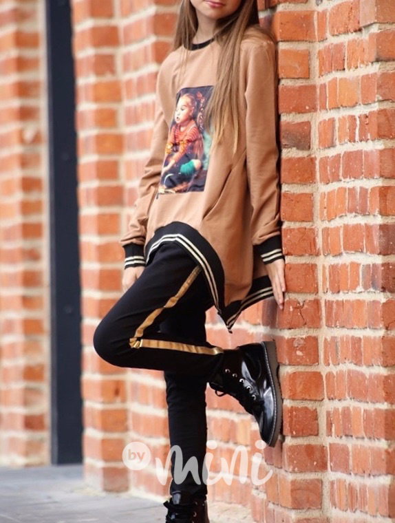 Hoodie dress mustard
