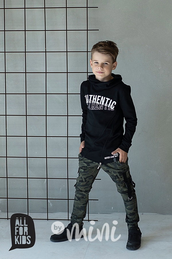 Army tepláčky s přezkami na kapsách