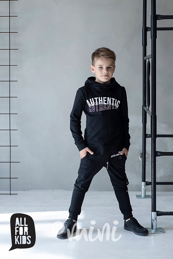 Černá zipová mikina authentic