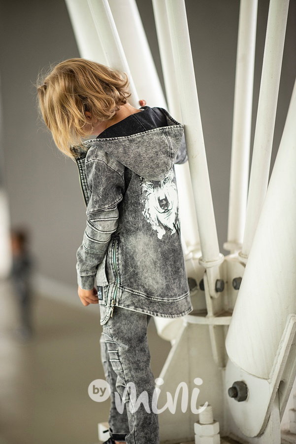 *Premium* Wolf ice black hoodie mikina