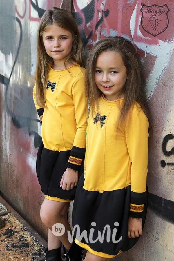 Designové mustard šaty Coco