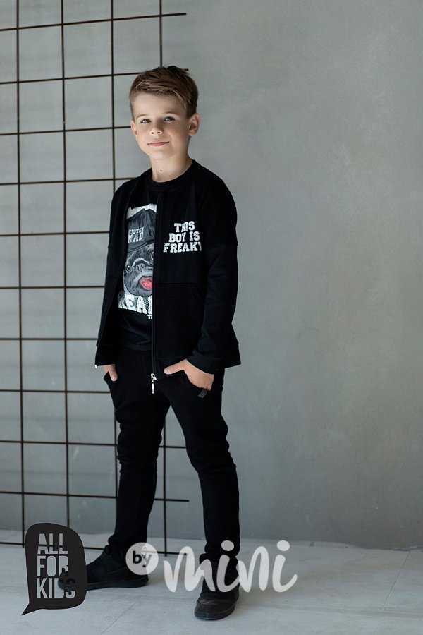 Černé žebrované pants kalhoty