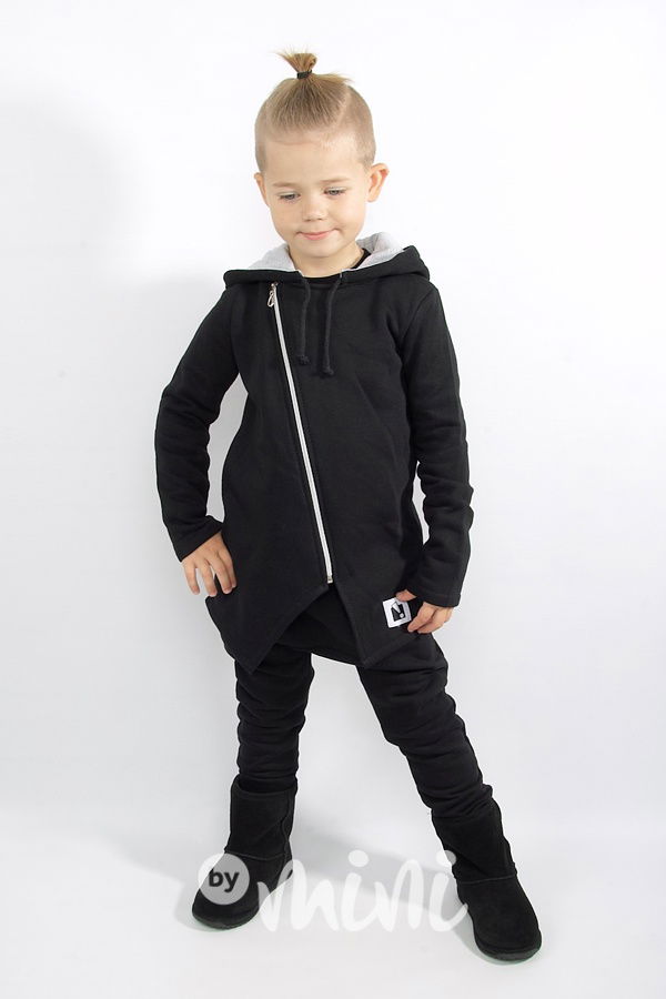 Super termo baggy tepláčky se zipem - černé