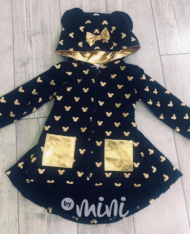 Minnie designová mikina gold/black