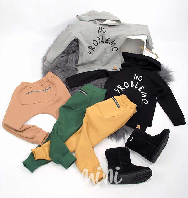 No problemo černá chlapecká mikina