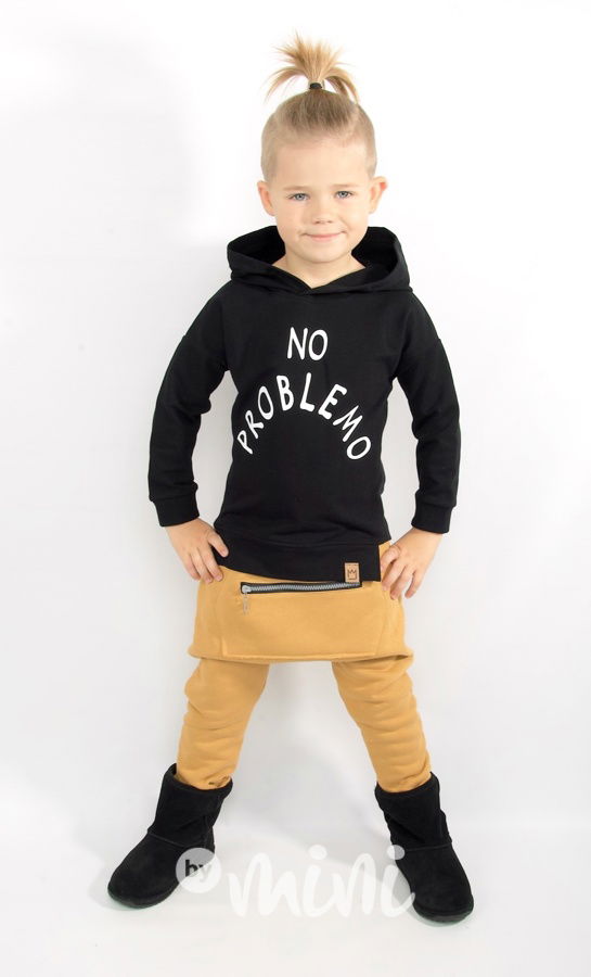 Super termo baggy tepláčky se zipem - mustard