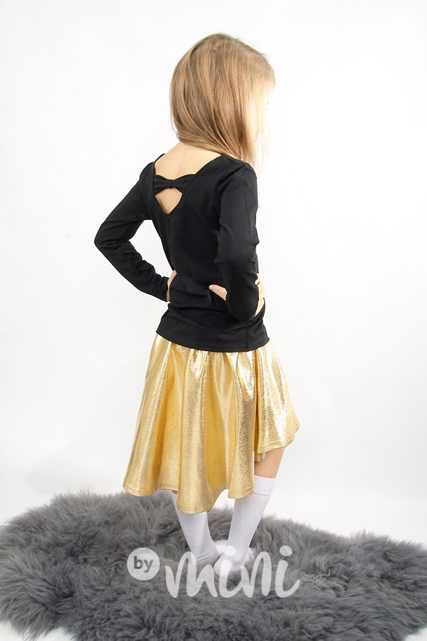 Ballerina top s mašličkou - černý
