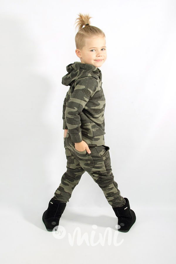 ARMY green zateplená mikina