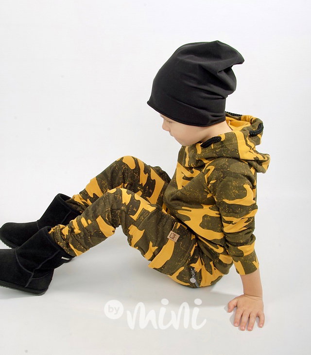 Zateplené yellow army baggy kapsáče zip