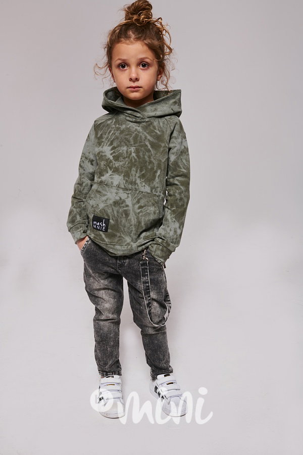 *Premium* tie-dye khaki mikina