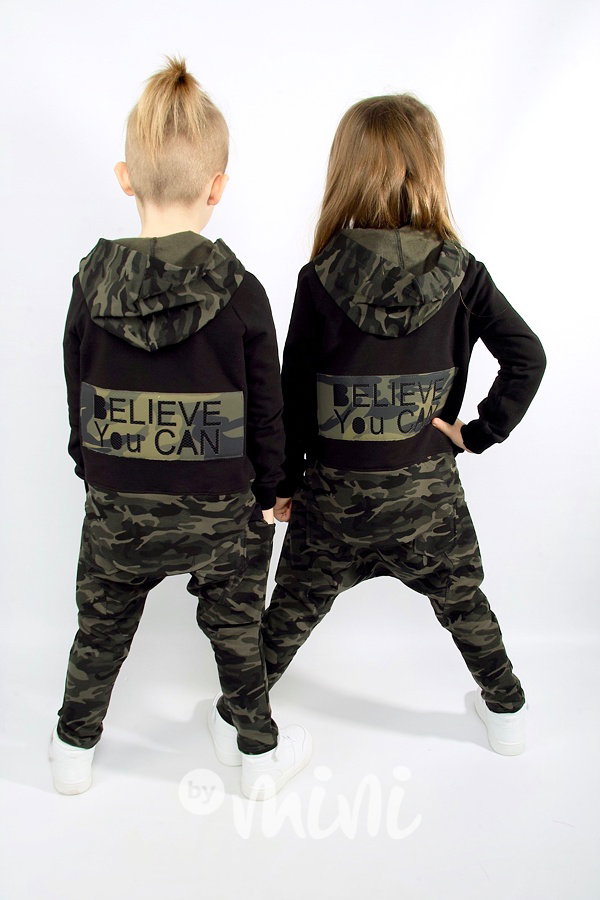 Green army baggy se zipem