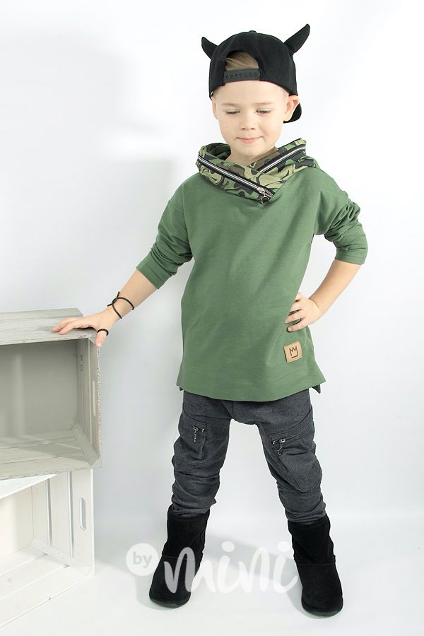 NEW baggy kapsáče šedý melír