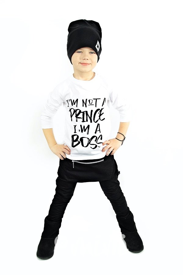 Chlapecké triko Not a prince - bílé