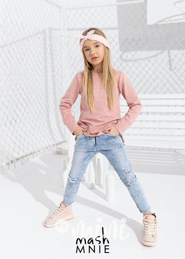 Ice blue ripped jeans *Premium*