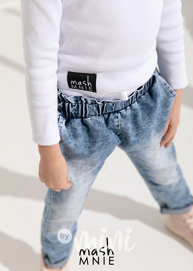 Žebrovaná blůzka white *Premium*