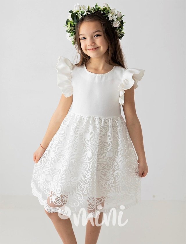 Dětské svatební šaty pro družičky bílé