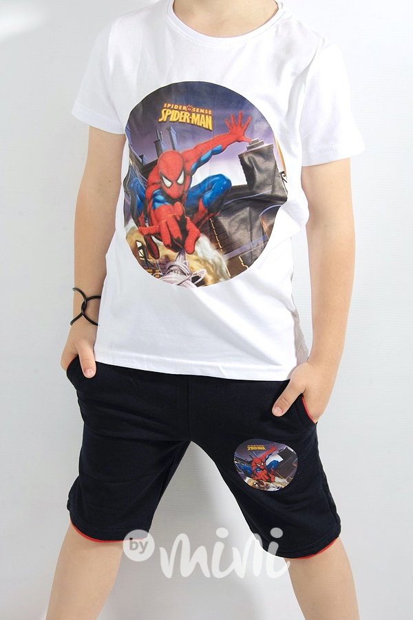 Spiderman letní set - white/black