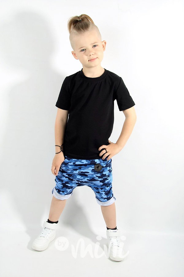 Ultra low baggy kraťasy - blue army